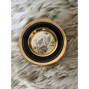 The Art of Chokin 25k gold plate - swans - size 4in